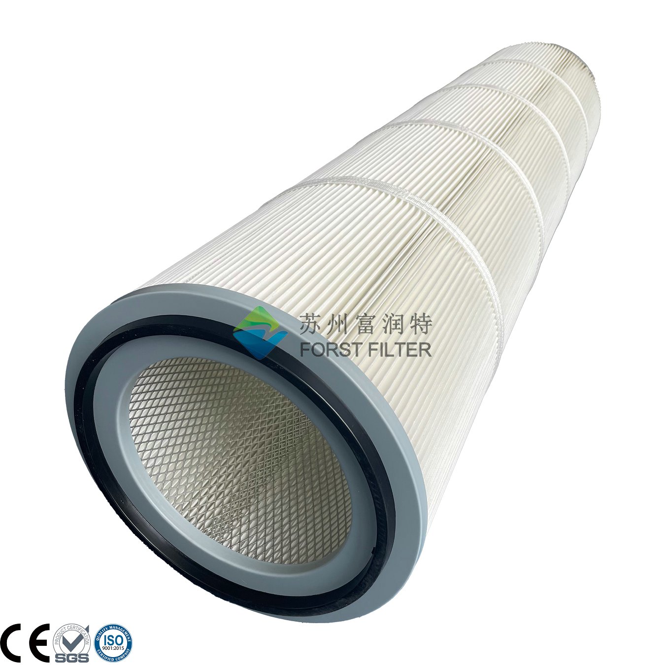 Cylindrical Polyester Filter Cartridge for Industrial Dust Collectors | High Efficiency & Customizable