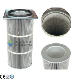 High-Efficiency Square Cap Clamp Dust Collector Filter Cartridge | Durable Polyester, Quick Installation, Long Service Life