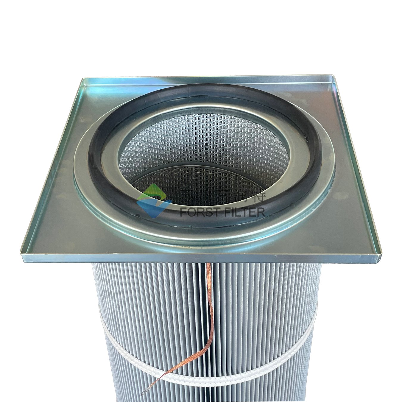High-Efficiency Square Cap Clamp Dust Collector Filter Cartridge | Durable Polyester, Quick Installation, Long Service Life