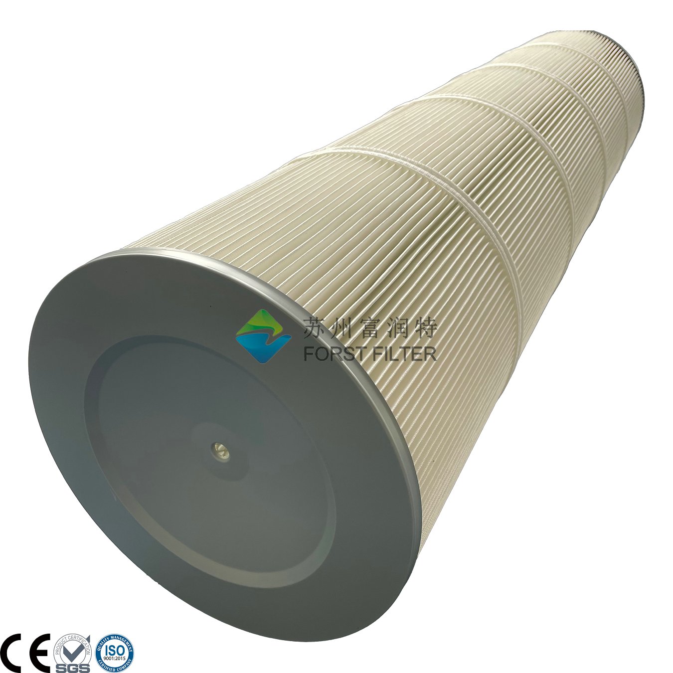 Cylindrical Polyester Filter Cartridge for Industrial Dust Collectors | High Efficiency & Customizable