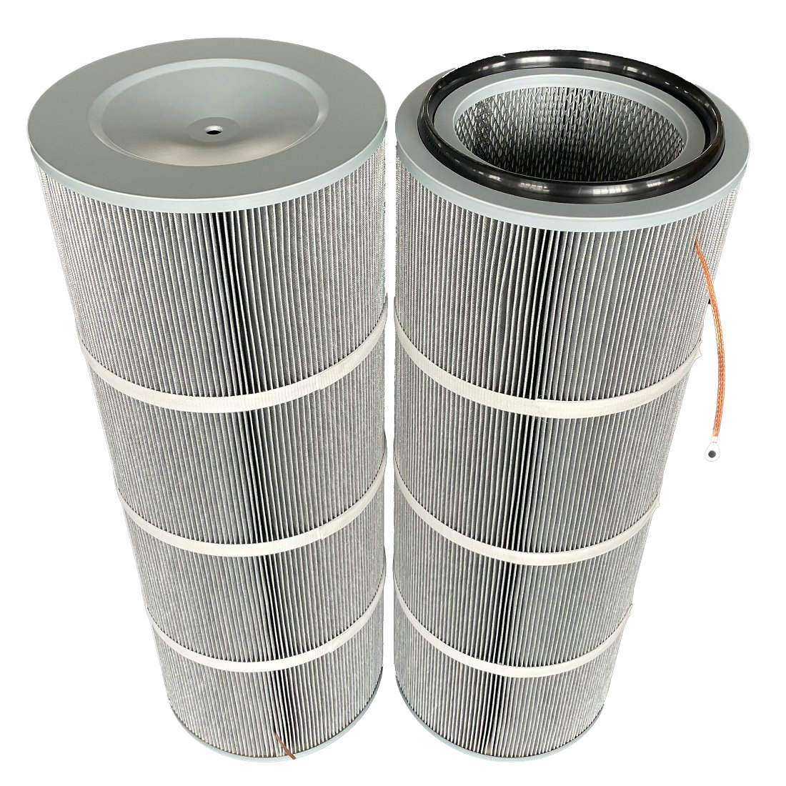 Anti-Static Polyester Dust Filter Cartridge | Cylindrical Air Filter for Explosive Dust Control