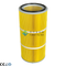 Yellow Polyester Cylindrical Dust Filter Cartridge | Oil-Water Repellent Filter for Industrial Dust Collectors