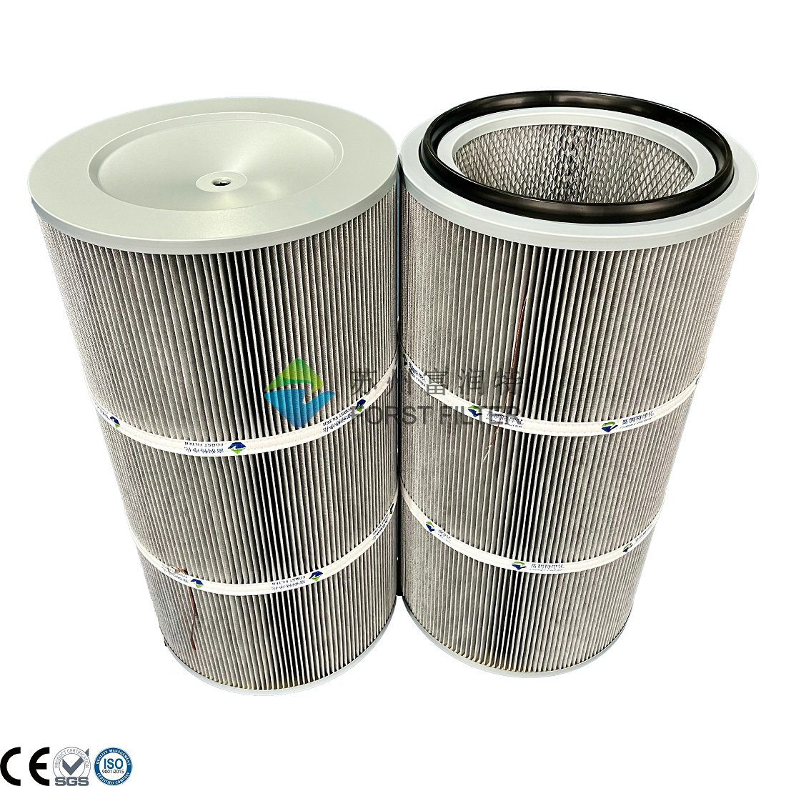 Anti-Static Polyester Dust Filter Cartridge | Cylindrical Air Filter for Explosive Dust Control