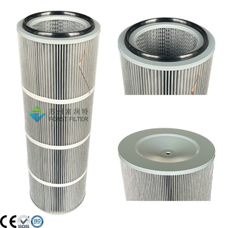 Anti-Static Polyester Dust Filter Cartridge | Cylindrical Air Filter for Explosive Dust Control