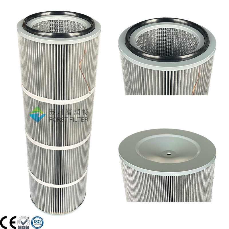 Anti-Static Polyester Dust Filter Cartridge | Cylindrical Air Filter for Explosive Dust Control