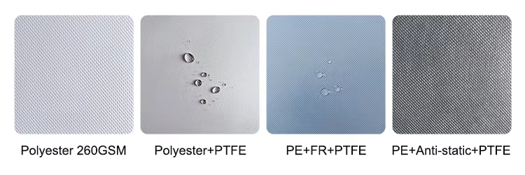 Metal Top Bottom Pleated Bag Filters 