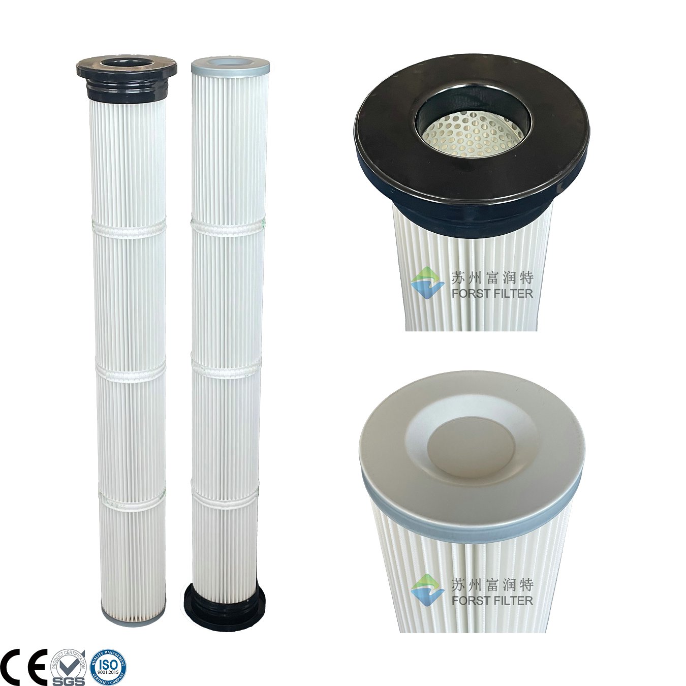 Industrial Gong Edge Cover Polyester Filter Cartridge–High Efficiency Dust Collection